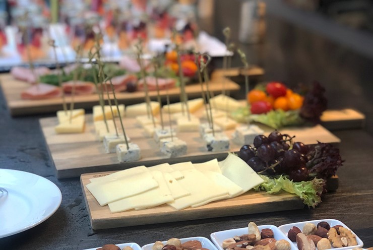 Enjoy an organic breakfast buffet each morning